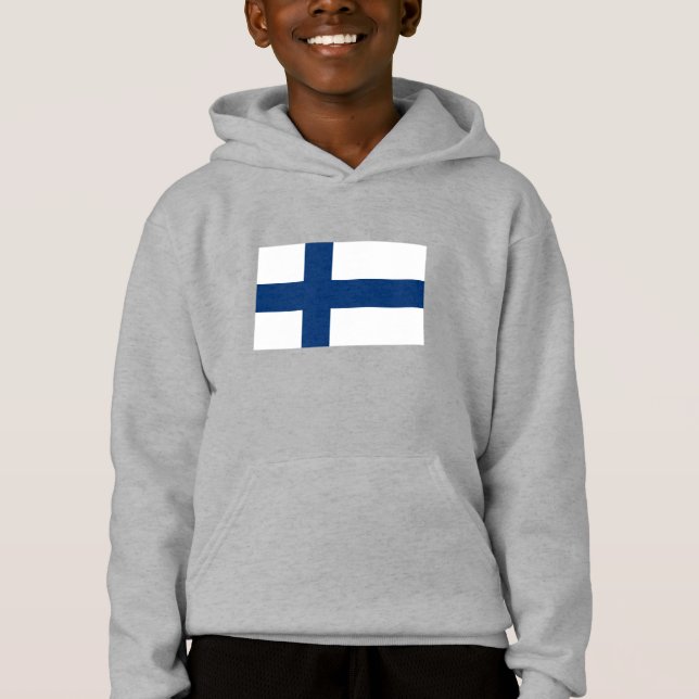 Finnische Flagge Hoodie (Vorderseite)