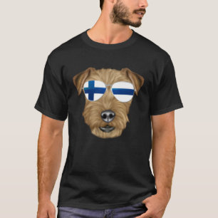 Finnische Flagge Lakeland Terrier Hund Finnland Ta T-Shirt