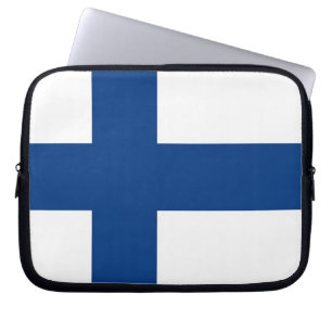 Finnische Flagge - Laptop-Sieb Laptopschutzhülle