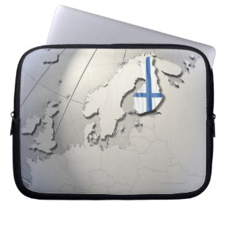 Finnische Flagge Laptopschutzhülle