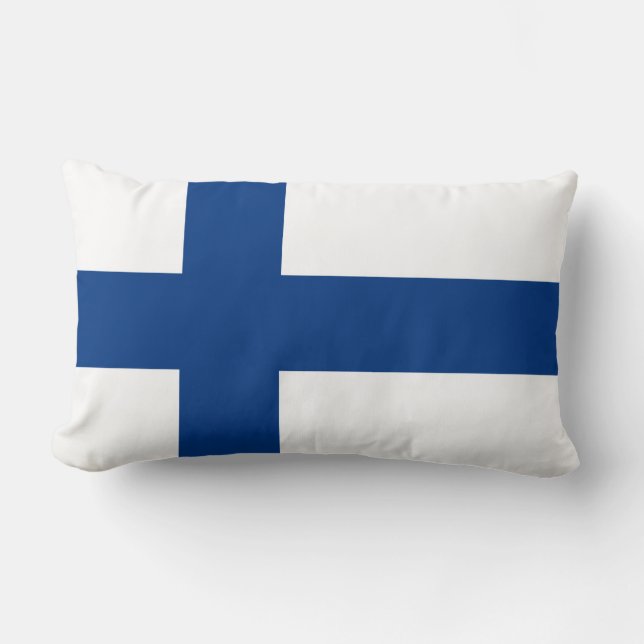 Finnische Flagge Lendenkissen (Vorderseite)