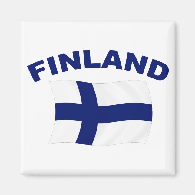 Finnische Flagge Magnet (Vorne)