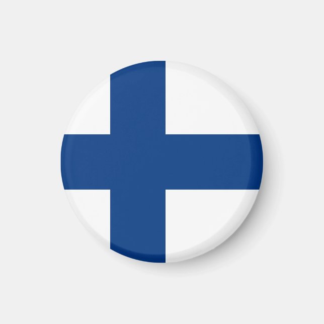 Finnische Flagge Magnet (Vorne)
