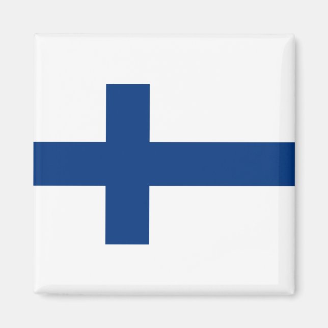 Finnische Flagge Magnet (Vorne)
