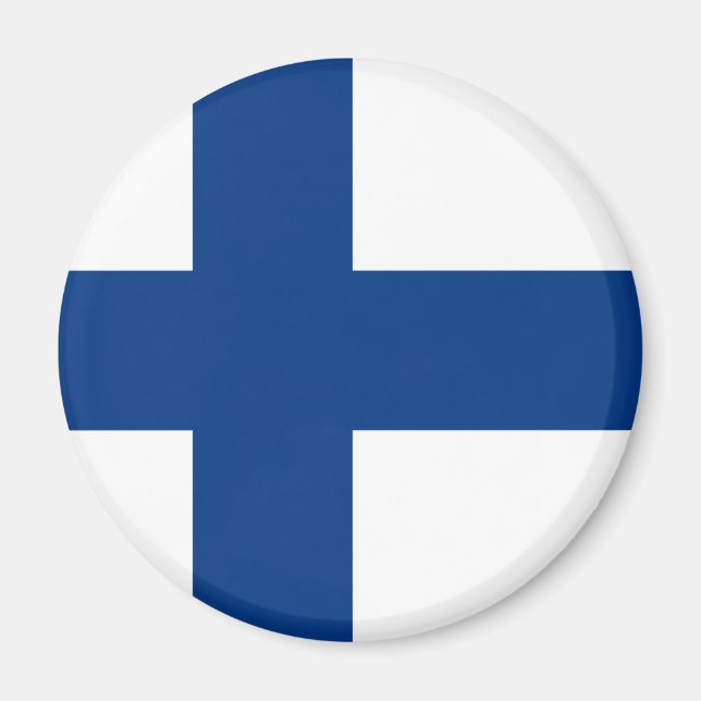Finnische Flagge Magnet (Vorne)