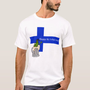 Finnische Flagge mit Grasshopper im T - Shirt Tass