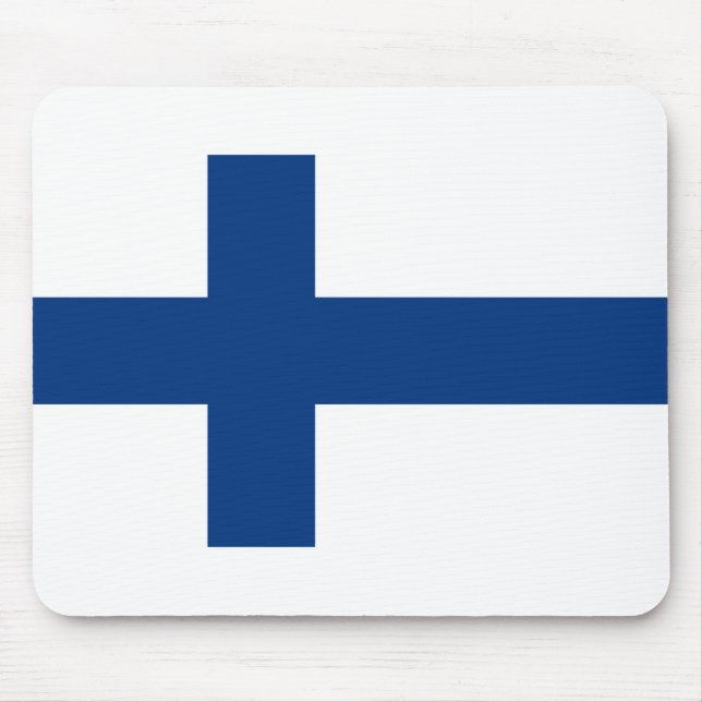 Finnische Flagge Mousepad (Vorne)