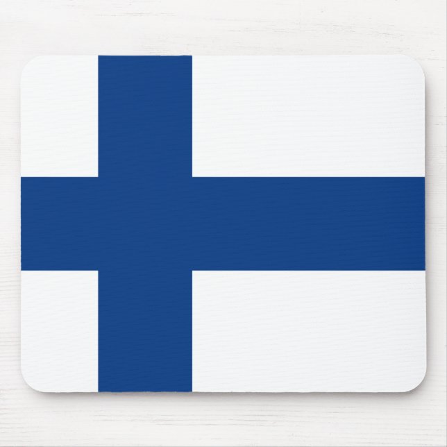 Finnische Flagge Mousepad (Vorne)