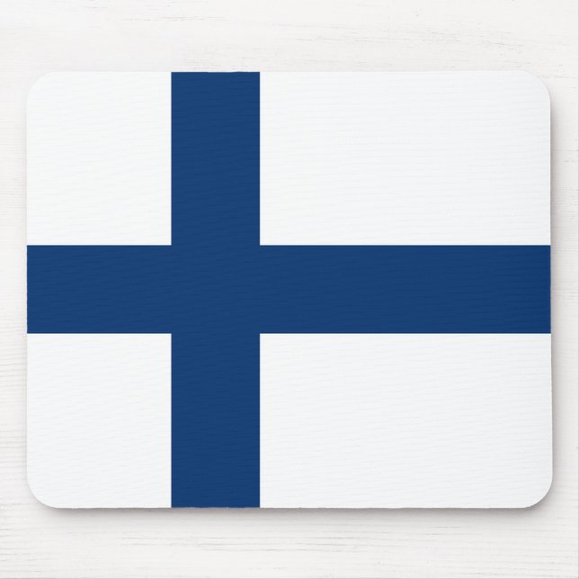 Finnische Flagge Mousepad (Vorne)