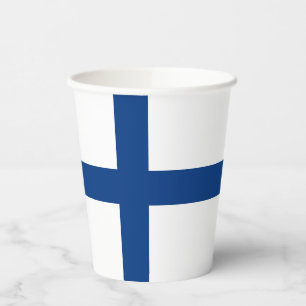 Finnische Flagge Pappbecher