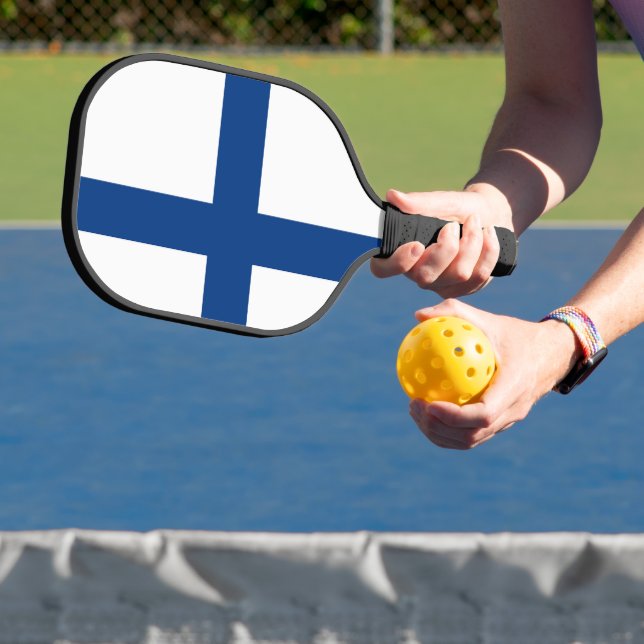 Finnische Flagge Pickleball Schläger (InSitu)