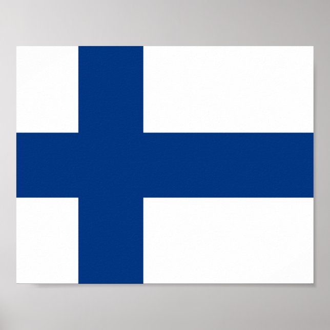 Finnische Flagge Poster (Vorne)