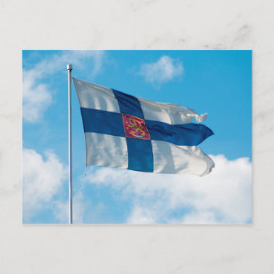 Finnische Flagge Postkarte