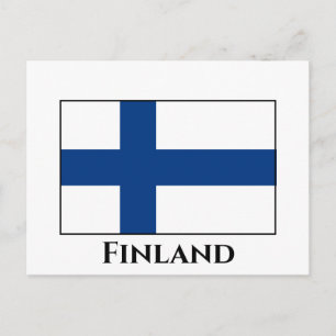 Finnische Flagge Postkarte