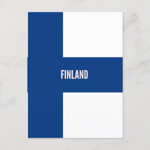 Finnische Flagge Postkarte