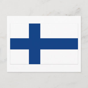Finnische Flagge Postkarte