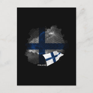 Finnische Flagge Postkarte