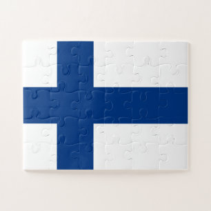 Finnische Flagge Puzzle