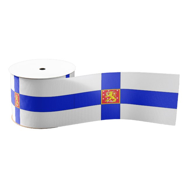 Finnische Flagge Ripsband (Spule)