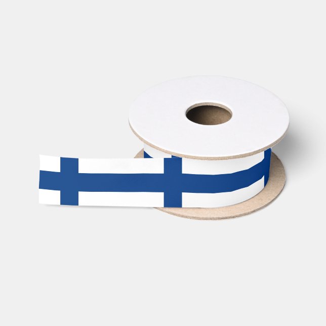 Finnische Flagge Satinband (Spule)