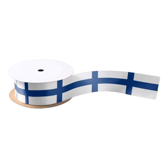 Finnische Flagge Satinband (Spule)