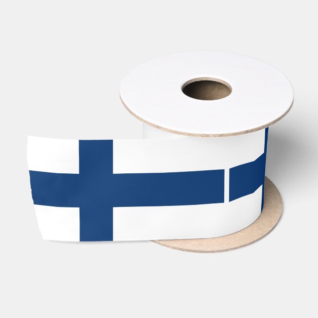 Finnische Flagge Satinband (Spule)
