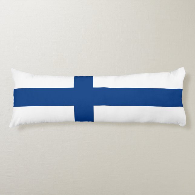 Finnische Flagge Seitenschläferkissen (Vorderseite)