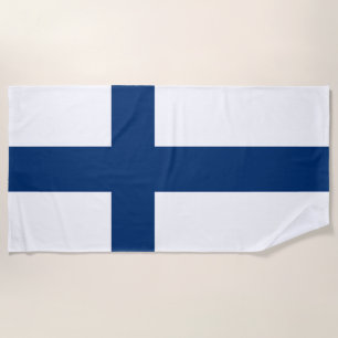 Finnische Flagge Strandtuch
