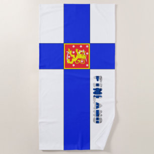 Finnische Flagge Strandtuch