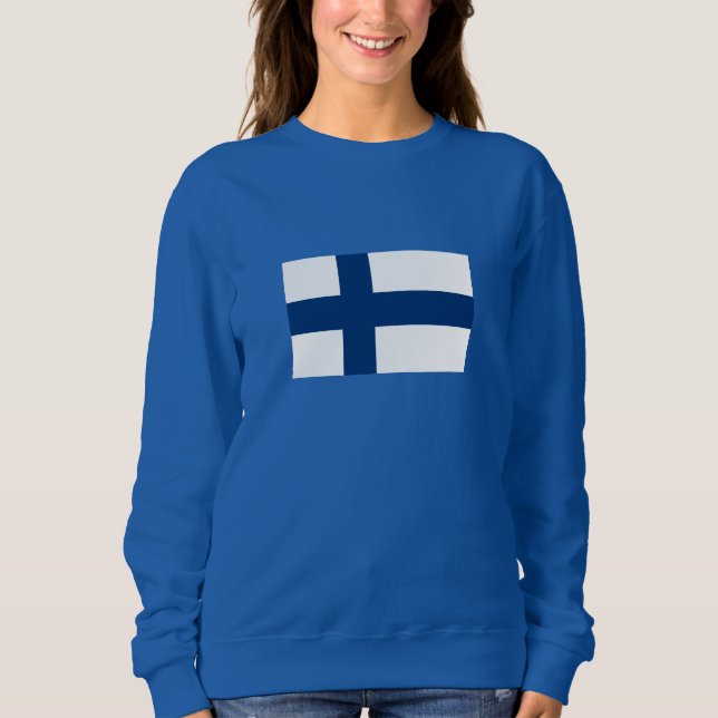Finnische Flagge Sweatshirt (Vorderseite)