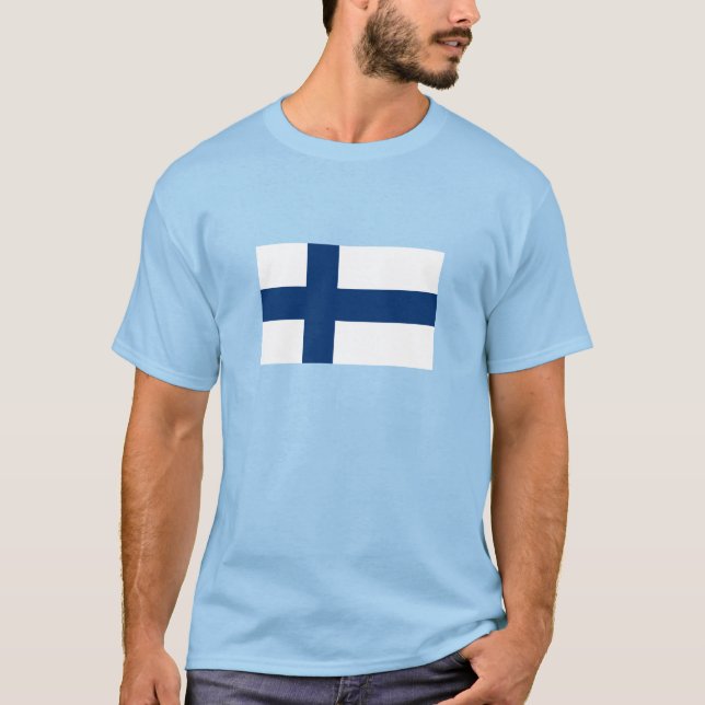 Finnische Flagge T-Shirt (Vorderseite)