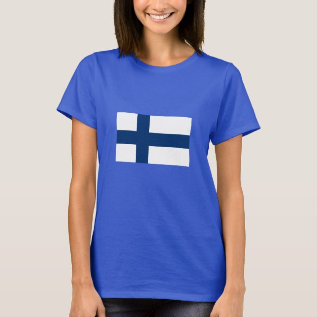 Finnische Flagge T-Shirt (Vorderseite)