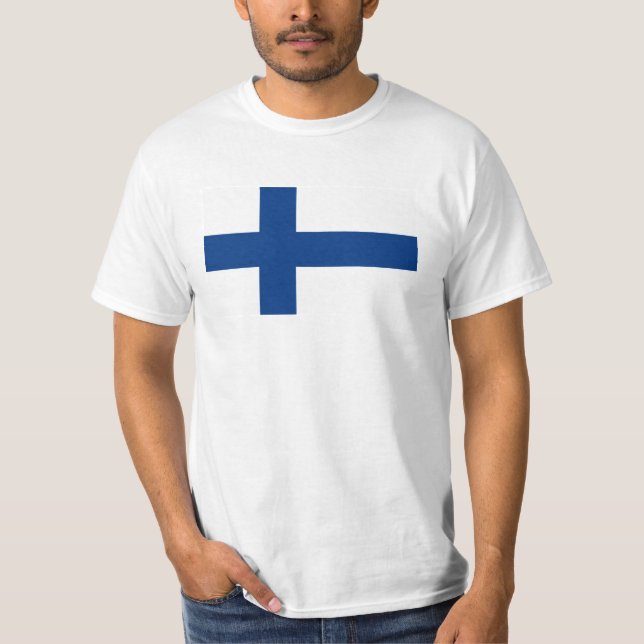 Finnische Flagge T-Shirt (Vorderseite)