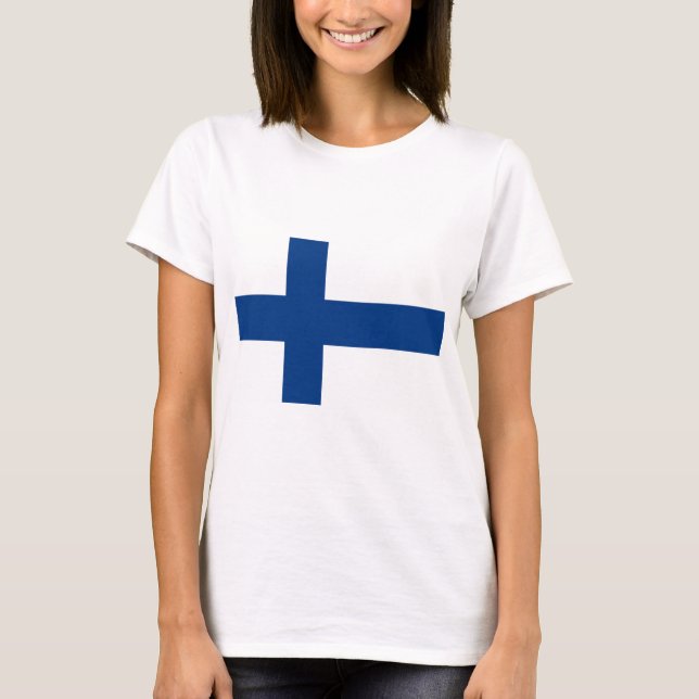 Finnische Flagge T-Shirt (Vorderseite)