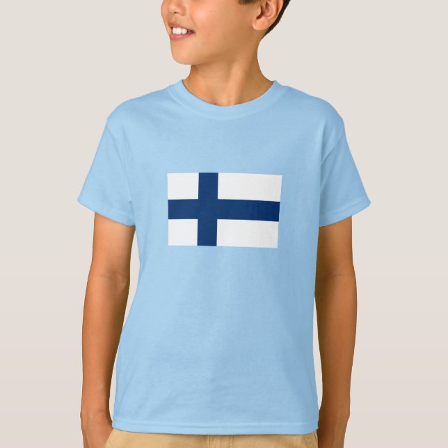Finnische Flagge T-Shirt (Vorderseite)