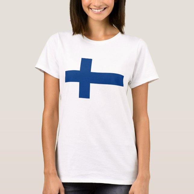 Finnische Flagge T-Shirt (Vorderseite)