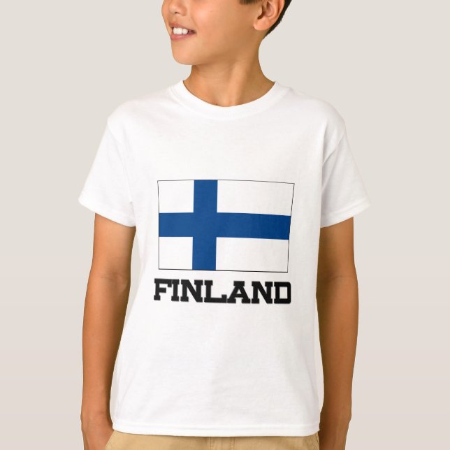 Finnische Flagge T-Shirt (Vorderseite)