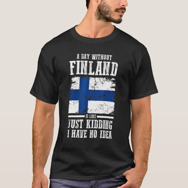 Finnische Flagge T-Shirt (Vorderseite)