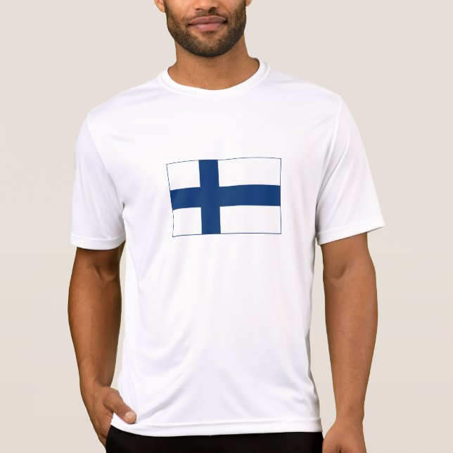 Finnische Flagge T-Shirt (Vorderseite)