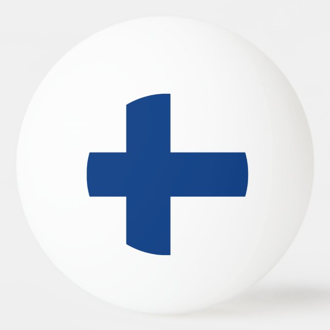 Finnische Flagge Tischtennisball (Vorderseite)