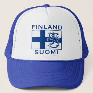 Finnische Flagge Truckerkappe