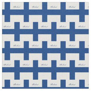 Finnische Flagge und Finnland Trendy Fabric / Mode Stoff