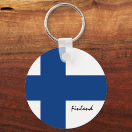 Finnische Flagge - Urlaub, Reisen / Sport Schlüsselanhänger