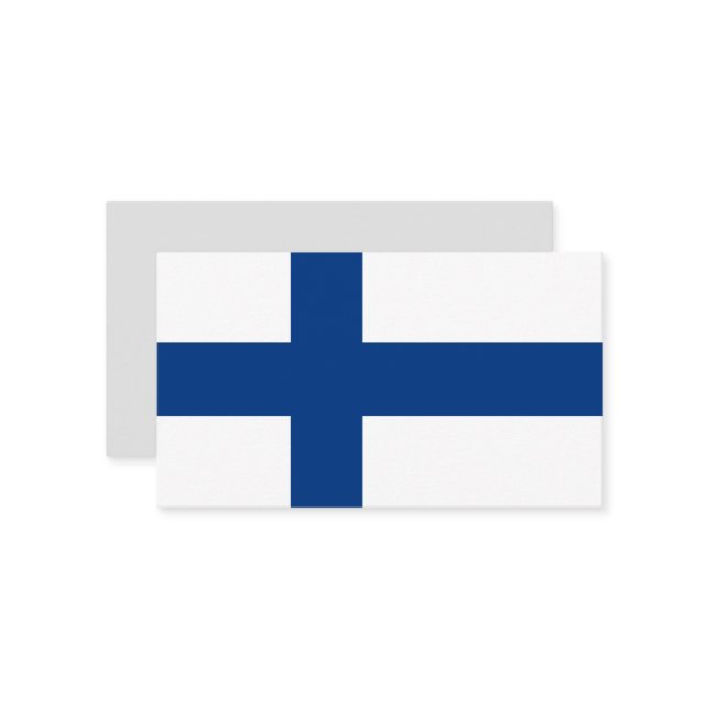 Finnische Flagge Visitenkarte (Vorderseite/Rückseite Beispiel)