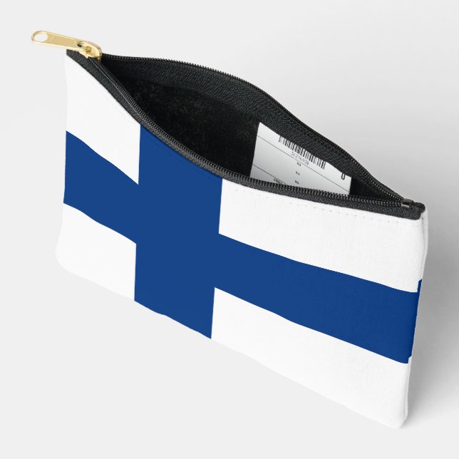 Finnische Flagge Zubehörtasche (Offen)
