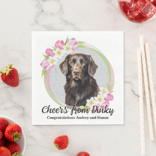 Finnische Flat-Coated Retriever Servietten mit Fot