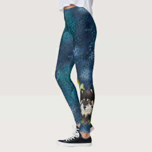 Finnische Lapphund (blaue Töne) Leggings