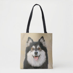 Finnische Lapphund Malerei - Niedliche Original Hu