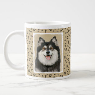 Finnische Lapphund Malerei - Niedliche Original Hu Jumbo-Tasse