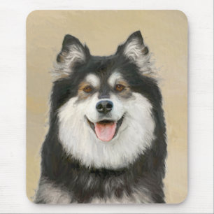 Finnische Lapphund Malerei - Niedliche Original Hu Mousepad